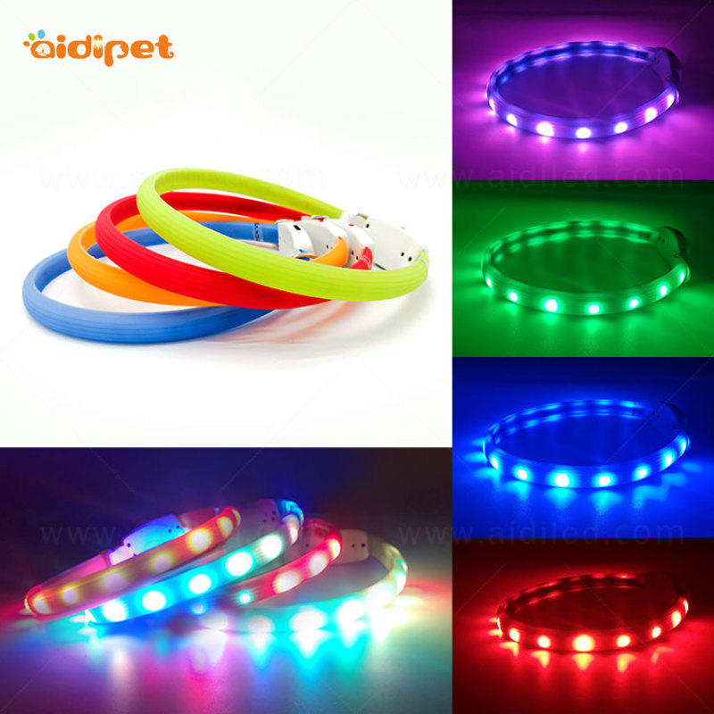 Eco-friendly Pet Supplies Mesh Led Dog Collar with Light on sale  march event